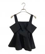 FRAY IDフレイ アイディー）の古着「オフショルペプラムチュニック」｜ブラック