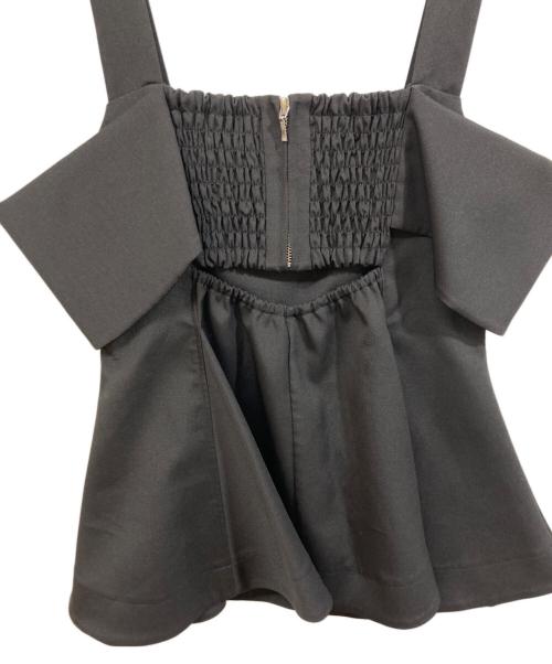 FRAY ID（フレイ アイディー）FRAY ID (フレイ アイディー) オフショルペプラムチュニック ブラック サイズ:	SIZE 1の古着・服飾アイテム