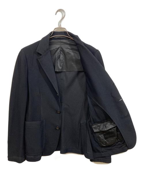 GIORGIO ARMANI（ジョルジョアルマーニ）GIORGIO ARMANI (ジョルジョアルマーニ) メッシュテーラードジャケット ブラック サイズ:	SIZE 48の古着・服飾アイテム