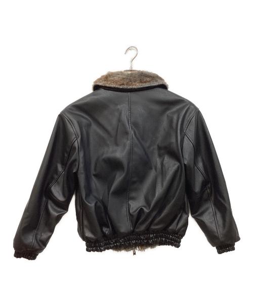 CAMPHOR WOOD（カンファーウッド）CAMPHOR WOOD (カンファーウッド) fur faux reversible flight jacket ブラック サイズ:SIZE Sの古着・服飾アイテム