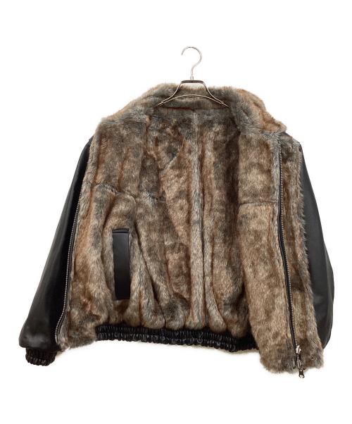 CAMPHOR WOOD（カンファーウッド）CAMPHOR WOOD (カンファーウッド) fur faux reversible flight jacket ブラック サイズ:SIZE Sの古着・服飾アイテム