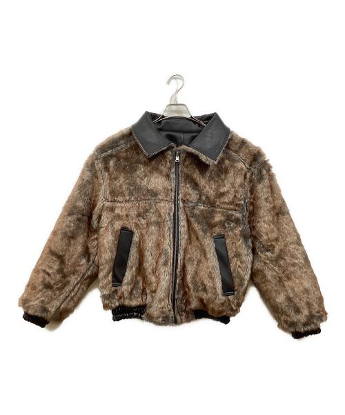 CAMPHOR WOOD（カンファーウッド）CAMPHOR WOOD (カンファーウッド) fur faux reversible flight jacket ブラック サイズ:SIZE Sの古着・服飾アイテム