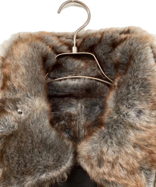 CAMPHOR WOOD（カンファーウッド）CAMPHOR WOOD (カンファーウッド) fur faux reversible flight jacket ブラック サイズ:SIZE Sの古着・服飾アイテム