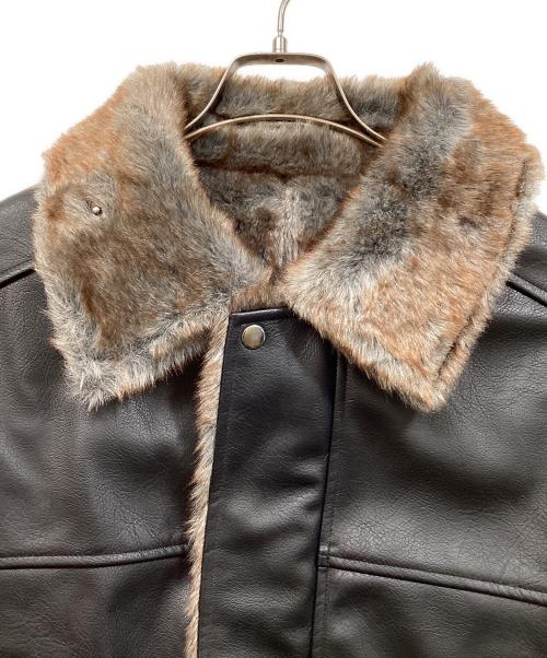 CAMPHOR WOOD（カンファーウッド）CAMPHOR WOOD (カンファーウッド) fur faux reversible flight jacket ブラック サイズ:SIZE Sの古着・服飾アイテム