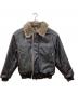 CAMPHOR WOOD（カンファーウッド）の古着「fur faux reversible flight jacket」｜ブラック