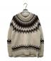 BATONER（バトナ―）の古着「MOHAIR NORDIC CREW NECK」｜アイボリー×グレー