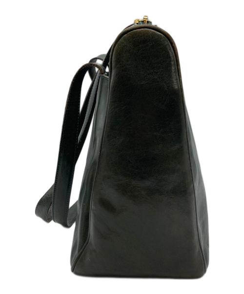 HIROFU（ヒロフ）HIROFU (ヒロフ) レザートートバッグ ダークグリーンの古着・服飾アイテム