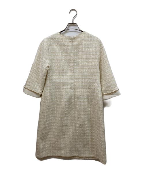 Apuweiser-riche（アプワイザーリッシェ）Apuweiser-riche (アプワイザーリッシェ) ツイードパールワンピース アイボリー サイズ:SIZE 2の古着・服飾アイテム