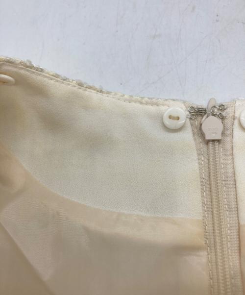 Apuweiser-riche（アプワイザーリッシェ）Apuweiser-riche (アプワイザーリッシェ) ツイードパールワンピース アイボリー サイズ:SIZE 2の古着・服飾アイテム