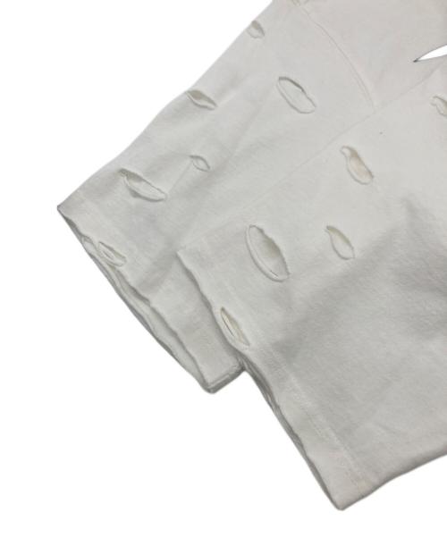 GALFY（ガルフィー）GALFY (ガルフィー) クロミ (クロミ) イルガルフィーボロボロ半袖TEE ホワイト サイズ:XLの古着・服飾アイテム