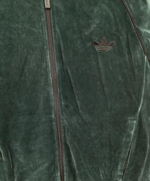 adidas Originals（アディダスオリジナル）adidas originals (アディダスオリジナル) ベロアトラックトップ グリーン サイズ:	SIZE Lの古着・服飾アイテム