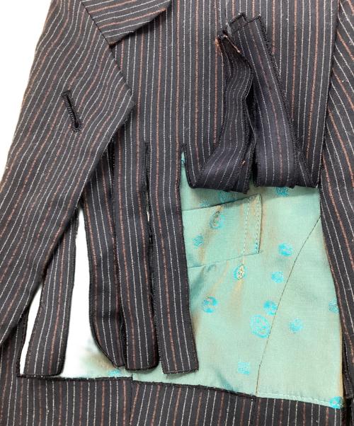 Jean Paul Gaultier FEMME（ジャンポールゴルチエ フェム）Jean Paul Gaultier FEMME (ジャンポールゴルチエ フェム) カットアウトフリンジジャケット グレー サイズ:40の古着・服飾アイテム