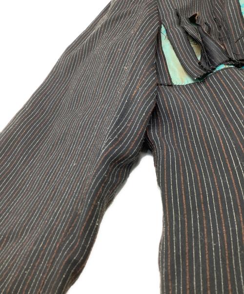 Jean Paul Gaultier FEMME（ジャンポールゴルチエ フェム）Jean Paul Gaultier FEMME (ジャンポールゴルチエ フェム) カットアウトフリンジジャケット グレー サイズ:40の古着・服飾アイテム