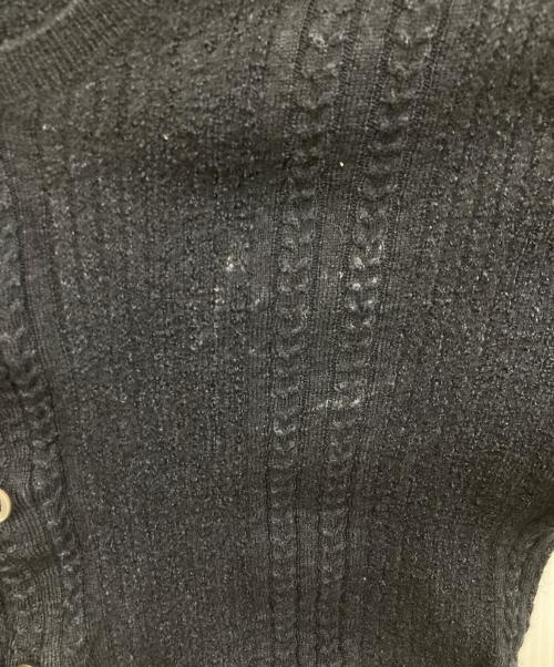 MIU MIU（ミュウミュウ）MIU MIU (ミュウミュウ) カシミア半袖ニットカーディガン ネイビー サイズ:	SIZE 38の古着・服飾アイテム
