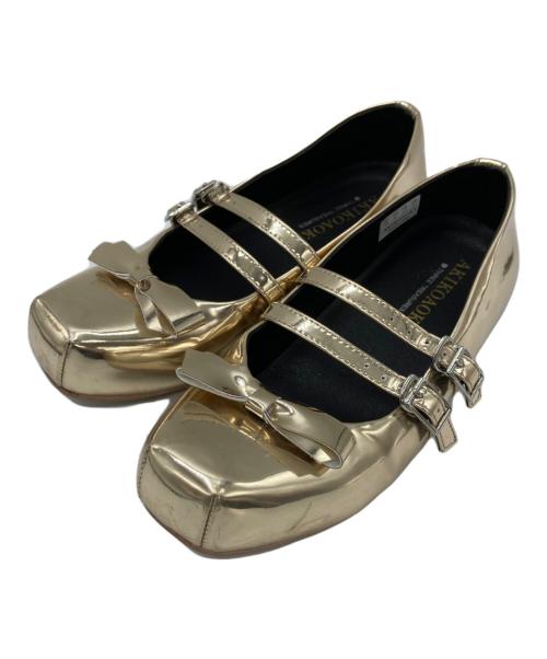 AKIKOAOKI（アキコアオキ）AKIKOAOKI (アキコアオキ) Giselle Flat Mirror Gold ゴールド サイズ:SIZE 21cmの古着・服飾アイテム