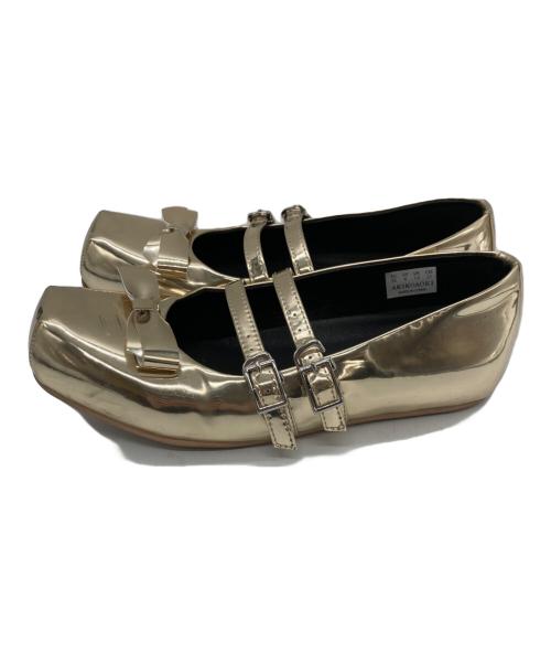 AKIKOAOKI（アキコアオキ）AKIKOAOKI (アキコアオキ) Giselle Flat Mirror Gold ゴールド サイズ:SIZE 21cmの古着・服飾アイテム