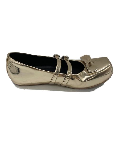 AKIKOAOKI（アキコアオキ）AKIKOAOKI (アキコアオキ) Giselle Flat Mirror Gold ゴールド サイズ:SIZE 21cmの古着・服飾アイテム