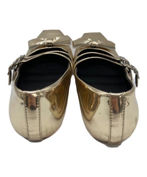 AKIKOAOKI（アキコアオキ）AKIKOAOKI (アキコアオキ) Giselle Flat Mirror Gold ゴールド サイズ:SIZE 21cmの古着・服飾アイテム