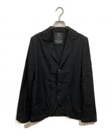 Y's（ワイズ）の古着「ウールギャバジンシャツジャケット」｜ブラック
