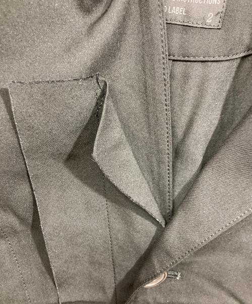 Y's（ワイズ）Y's (ワイズ) ウールギャバジンシャツジャケット ブラック サイズ:	SIZE 2の古着・服飾アイテム