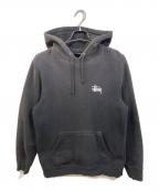 stussyステューシー）の古着「Basic Stussy Hoodie」｜ブラック