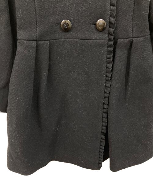 Kate Spade（ケイトスペード）Kate Spade (ケイトスペード) フリルウールコート ブラック サイズ:	SIZE 4の古着・服飾アイテム