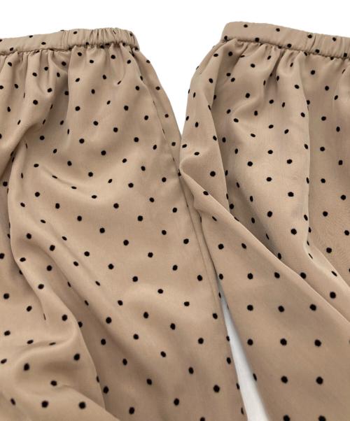 KUMIKYOKU（クミキョク）KUMIKYOKU (クミキョク) ドットフロッキー ワンピース ブラウン サイズ:	SIZE 2の古着・服飾アイテム
