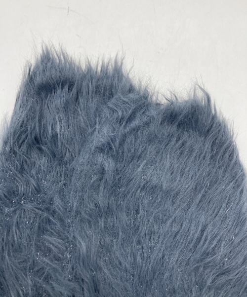 MORABITO（モラビト）MORABITO (モラビト) FURGY ファーライク ニット セーター ブルー サイズ:36の古着・服飾アイテム