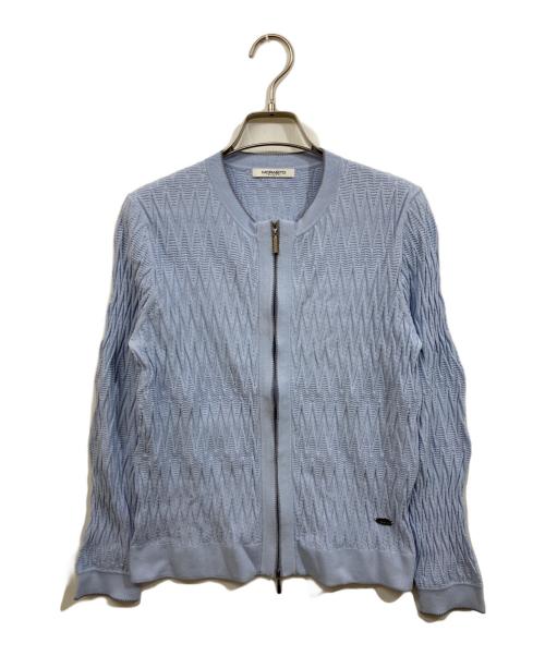 MORABITO（モラビト）MORABITO (モラビト) レーヨンストレッチカーディガン スカイブルー サイズ:	SIZE 38の古着・服飾アイテム