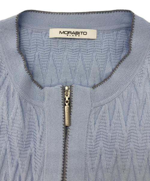 MORABITO（モラビト）MORABITO (モラビト) レーヨンストレッチカーディガン スカイブルー サイズ:	SIZE 38の古着・服飾アイテム