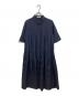 MORABITO（モラビト）の古着「トリアセピンタックワンピースドレス」｜ネイビー