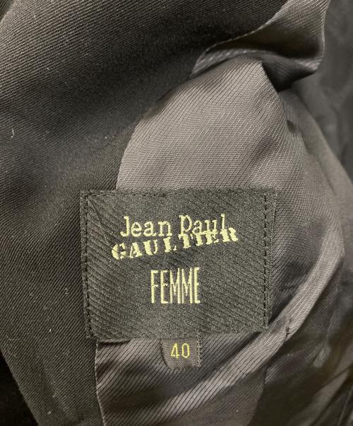 Jean Paul Gaultier FEMME（ジャンポールゴルチエ フェム）Jean Paul Gaultier FEMME (ジャンポールゴルチエ フェム) ダブルブレストジャケット ブラック サイズ:SIZE 40の古着・服飾アイテム