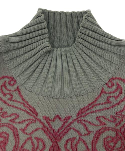 Jean Paul Gaultier FEMME（ジャンポールゴルチエ フェム）Jean Paul Gaultier FEMME (ジャンポールゴルチエ フェム) トライバルタトゥーニット グレー サイズ:SIZE 40の古着・服飾アイテム