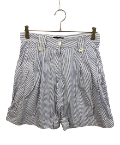 DOLCE & GABBANA（ドルチェ＆ガッバーナ）DOLCE & GABBANA (ドルチェ＆ガッバーナ) ストライプショーツ ブルー サイズ:38の古着・服飾アイテム