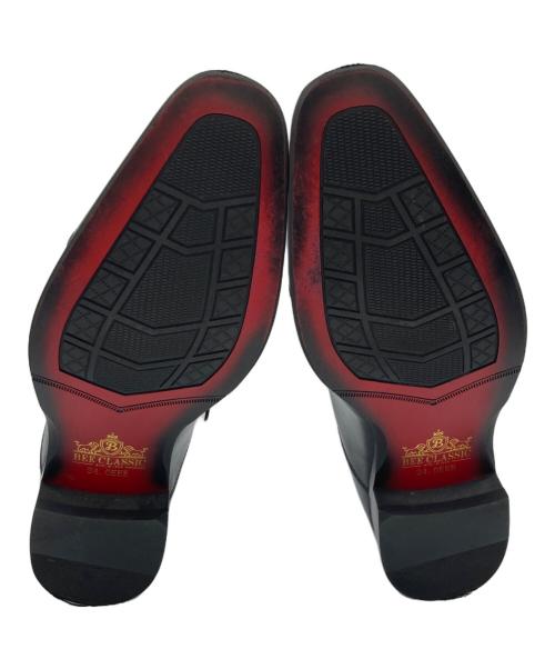 bee classic（ビークラシック）BEE CLASSIC (ビークラシック) 内羽根ストレートチップシューズ ブラック サイズ:	SIZE 24cmの古着・服飾アイテム