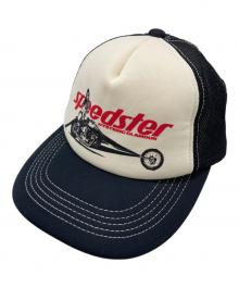 Hysteric Glamour（ヒステリックグラマー）の古着「Speedster Mesh Cap "Black"」｜ホワイト×ブラック