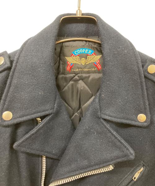 cooper（クーパー）COOPER (クーパー) ウールメルトンライダースジャケット ネイビー サイズ:SIZE Mの古着・服飾アイテム