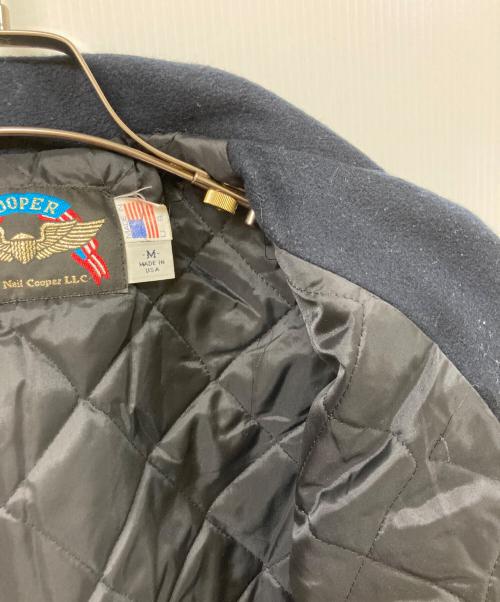 cooper（クーパー）COOPER (クーパー) ウールメルトンライダースジャケット ネイビー サイズ:SIZE Mの古着・服飾アイテム