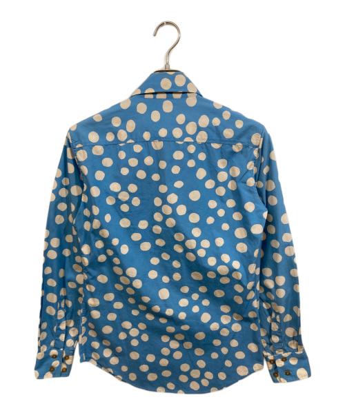 Vivienne Westwood man（ヴィヴィアン ウェストウッド マン）Vivienne Westwood man (ヴィヴィアン ウェストウッド マン) 水玉ボウタイシャツ ブルー サイズ:44の古着・服飾アイテム