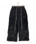Danke schon（ダンケ シェーン）の古着「WFACE VELOUR FLARE CARGO PANTS」｜ブラック
