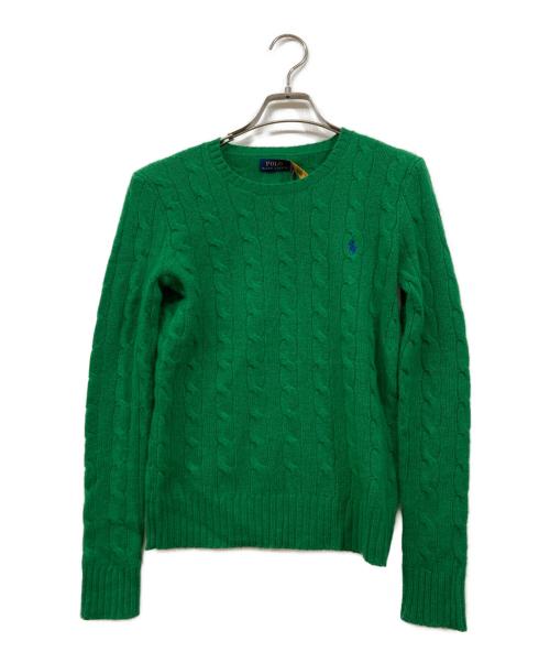 POLO RALPH LAUREN（ポロ・ラルフローレン）POLO RALPH LAUREN (ポロ・ラルフローレン) カシミヤニット グリーン サイズ:XSの古着・服飾アイテム
