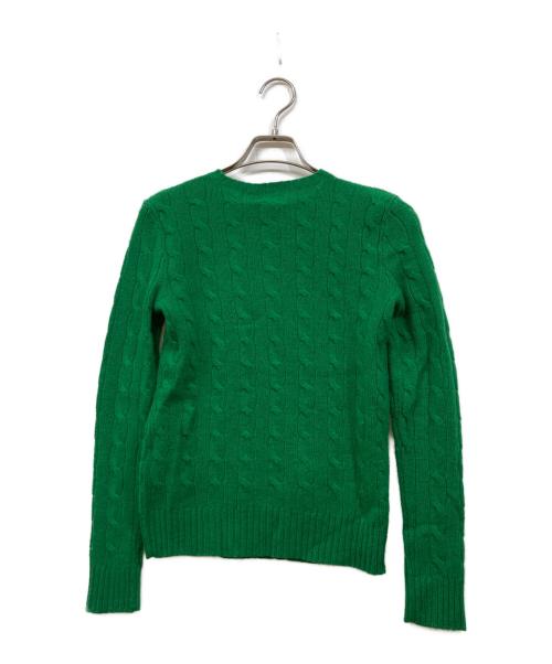 POLO RALPH LAUREN（ポロ・ラルフローレン）POLO RALPH LAUREN (ポロ・ラルフローレン) カシミヤニット グリーン サイズ:XSの古着・服飾アイテム