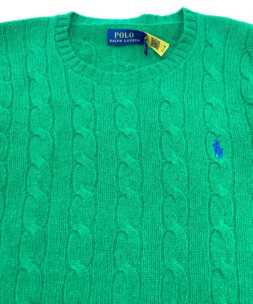 POLO RALPH LAUREN（ポロ・ラルフローレン）POLO RALPH LAUREN (ポロ・ラルフローレン) カシミヤニット グリーン サイズ:XSの古着・服飾アイテム