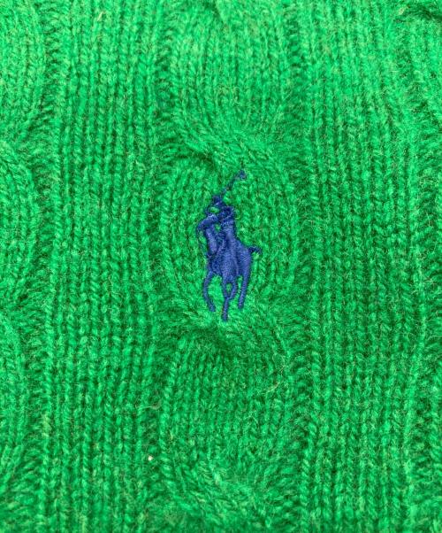 POLO RALPH LAUREN（ポロ・ラルフローレン）POLO RALPH LAUREN (ポロ・ラルフローレン) カシミヤニット グリーン サイズ:XSの古着・服飾アイテム