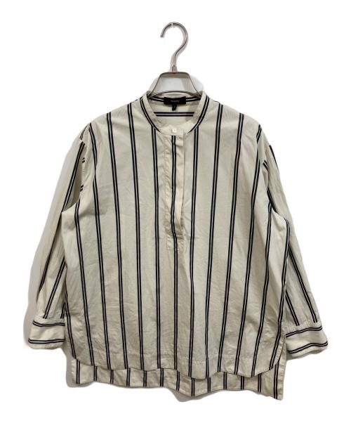 theory（セオリー）theory (セオリー) ストライプシャツ グレー サイズ:Sの古着・服飾アイテム