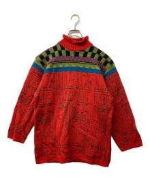 Jean Paul GAULTIER MAILLE（ジャンポールゴルチエ マイユ）の古着「Circuit Board Sweater」｜レッド