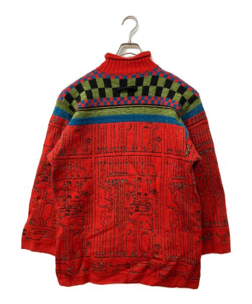 Jean Paul GAULTIER MAILLE（ジャンポールゴルチエ マイユ）Jean Paul GAULTIER MAILLE (ジャンポールゴルチエ マイユ) Circuit Board Sweater レッド サイズ:42の古着・服飾アイテム