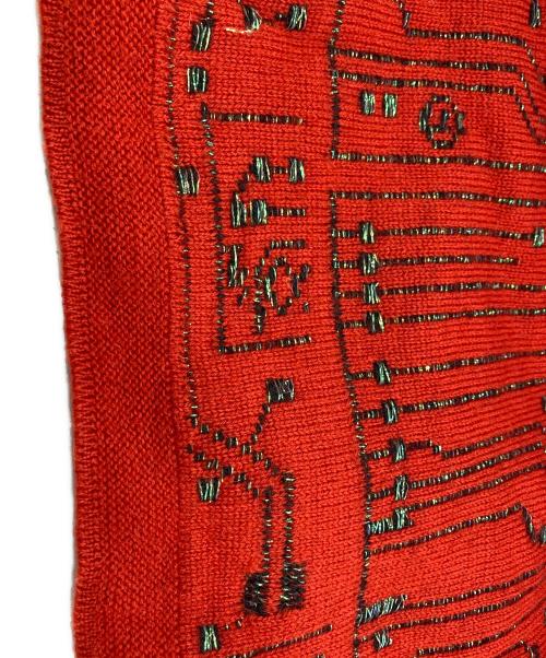 Jean Paul GAULTIER MAILLE（ジャンポールゴルチエ マイユ）Jean Paul GAULTIER MAILLE (ジャンポールゴルチエ マイユ) Circuit Board Sweater レッド サイズ:42の古着・服飾アイテム