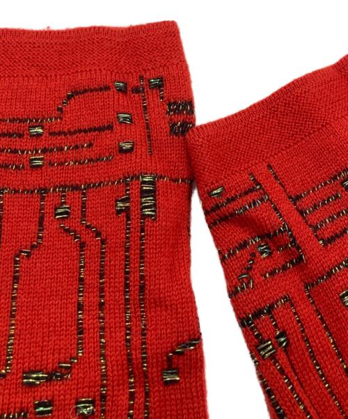 Jean Paul GAULTIER MAILLE（ジャンポールゴルチエ マイユ）Jean Paul GAULTIER MAILLE (ジャンポールゴルチエ マイユ) Circuit Board Sweater レッド サイズ:42の古着・服飾アイテム