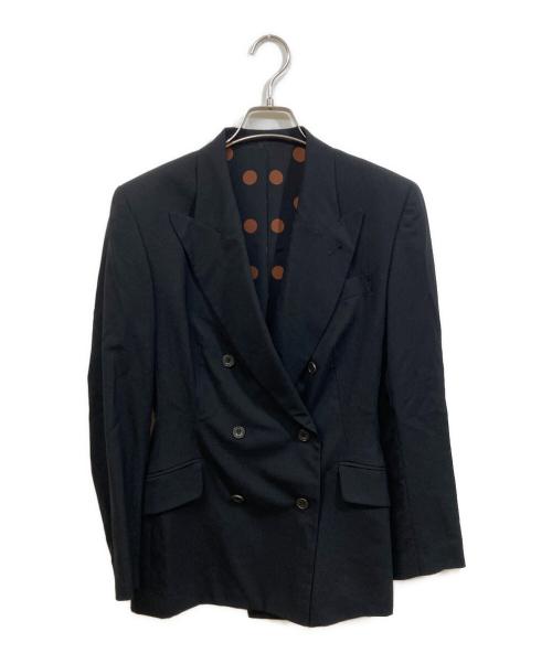 Jean Paul Gaultier FEMME（ジャンポールゴルチエ フェム）Jean Paul Gaultier FEMME (ジャンポールゴルチエ フェム) 裏ドットテーラードジャケット ブラック サイズ:40の古着・服飾アイテム